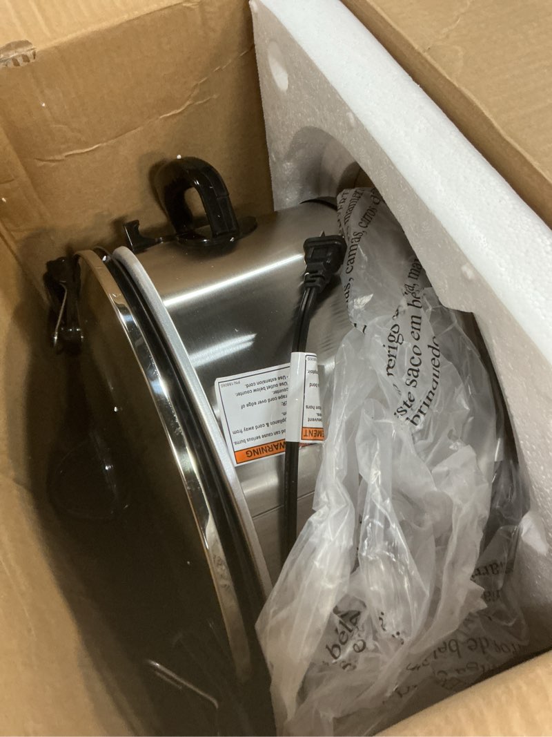 Condition photo showing As Is for Crock-Pot SCCPVL600S Cook' N Carry 6-Quart Oval Manual Portable Slow Cooker, Silver