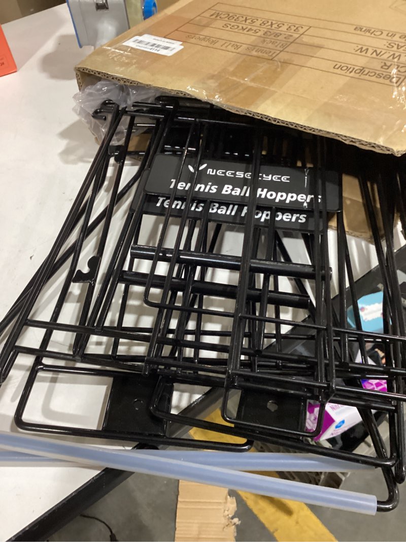 Condition photo showing As Is for tennis ball hopper collector tennis ball retriever basket pick up hopper carrier holder holds 80 tennis balls