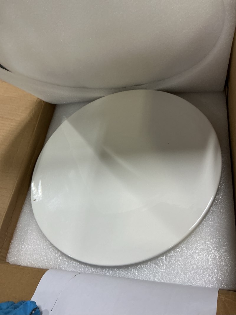 Condition photo showing Good Condition for 12 inch round white ceramic cake stand, decorative cupcake stand, dessert display plates for snacks and cookies, baby shower, birthday, wedding party decor 12 inch (1 tier)