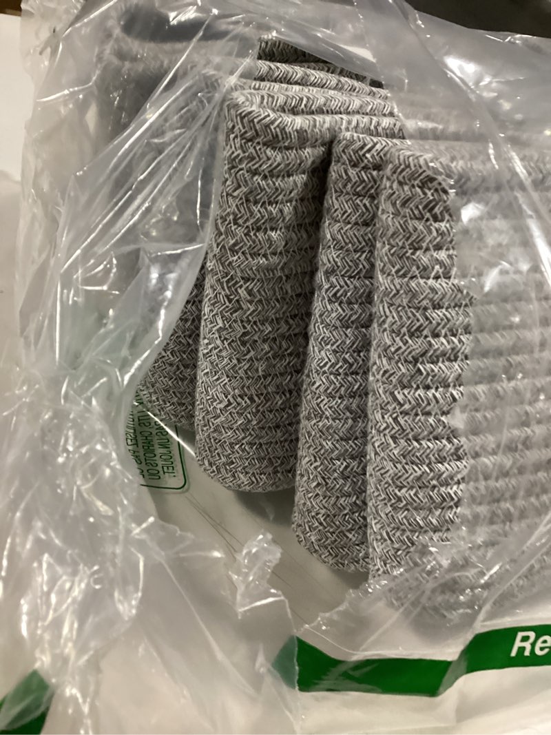 Condition photo showing Good Condition for miniark large storage baskets for organizing, closet shelf baskets for clothes blanket towels, baby nursery, toy bins box, woven rope baskets, 17 x 13 x 7.5”, 4 packs mixed grey 4pcs-l17×w13×h7.5" mixed grey