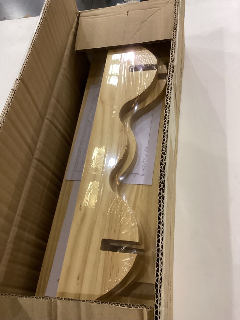 Condition photo showing Good Condition for Wood Floating Shelves for Wall Shelf Wooden 24 Inch for Bedroom Living Room Bathroom Kitchen Office Decorative Display Plant Shelving Unit Pine Wavy Live Edge 2 Tire