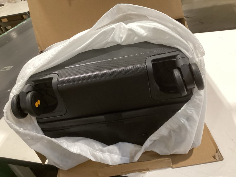 Condition photo showing Good Condition for LEVEL8 Hard Shell Carry on Luggage Airline Approved, Carry-on Suitcases with Wheels, Lightweight Luminous Textured Hardside Travel Bag with Tsa Lock, 20 Inch, Black Black Carry-On 20 Inch