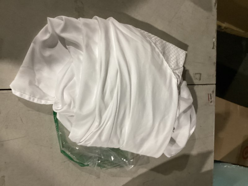 Condition photo showing As Is for Utopia Bedding Queen Bed Skirt - Soft Quadruple Pleated Ruffle - Easy Fit with 16 Inch Tailored Drop - Hotel Quality, Shrinkage and Fade Resistant (Queen, White)