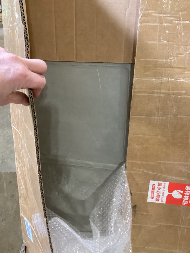 Condition photo showing Good Condition for 3d wall panels - 8pcs 47.2"x23.6" faux stone wall covering for home art, accent brick, modern exterior/interior decoration, covering 62 sq.ft tv in clear water gray