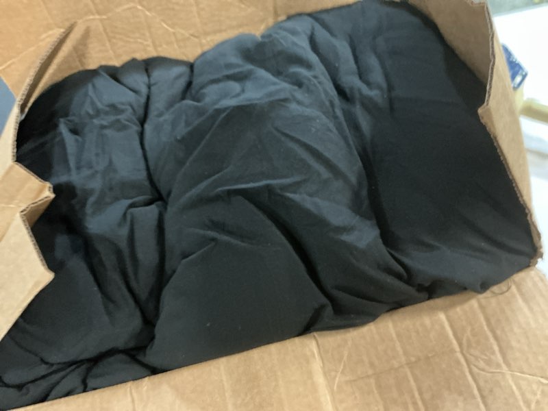 Condition photo showing Good Condition for Litanika Comforters Black Oversized King Size, 3 Pieces Lightweight Solid Bedding Comforter Set, All Season Fluffy Bed Set (120x98In Comforter & 2 Pillowcases)