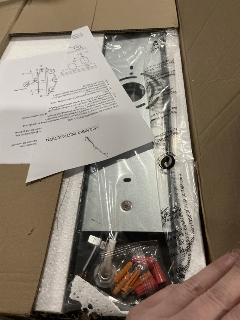 Condition photo showing Good Condition for ANJIADENGSHI Bathroom Vanity Light Fixtures, Oil Rubbed Bronze Wall Mount Lighting, Modern Wall Sconce with White Glass Shade, Bathroom Lights Over Mirror CL-003-ORB