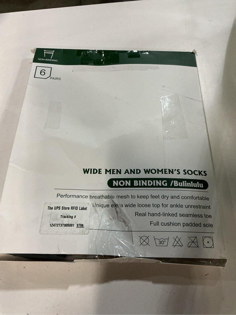Condition photo showing New/Like New for Bulinlulu Diabetic Socks for Men Women,6 Pairs Low Cut Non Binding Diabetic Ankle Seamless Socks for Men 6-9 9-12(Black-Large) Black Large