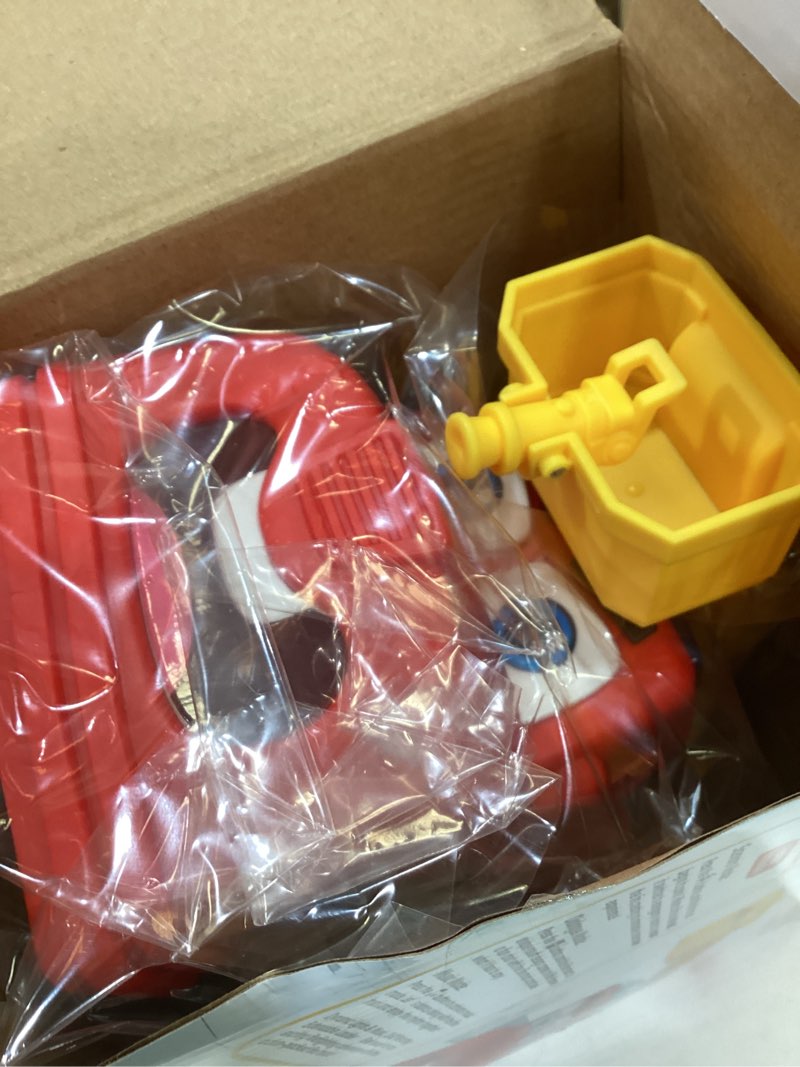 Condition photo showing Good Condition for interactive talking fire truck toy for toddlers 1-3, musical toy with realistic sirens & sounds & lights, recording repeating learning toy, car toddler toys for 2 year old boy girl birthday gifts