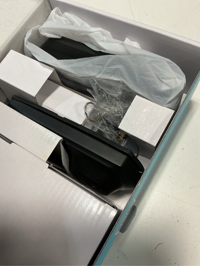 Condition photo showing Good Condition for veise ve06-l smart locks with 2 lever handle set, app control, keyless entry deadbolt for front door, electronic digital touchscreen keypad, auto lock, waterproof, easy installation, matte black matte black modern