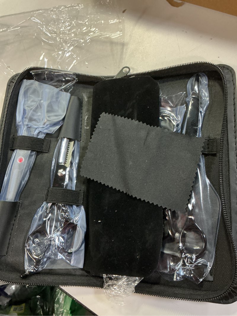 Condition photo showing Good Condition for Professional Dog Grooming Scissors Kit Black 6 in 1, Dog Shears for Grooming 6CR Premium Stainless Steel Grooming Scissors Kit for Dogs Cat Pet Professional Black 6 in 1