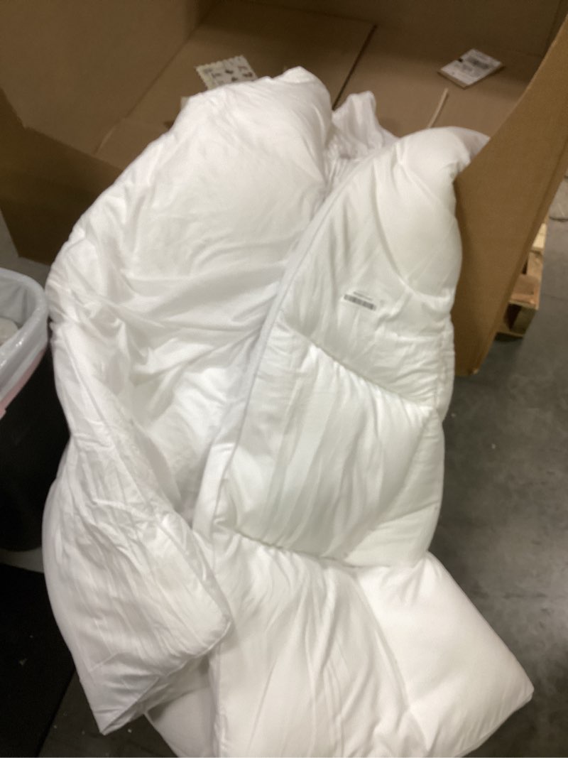 Condition photo showing As Is for ELEMUSE King Mattress Topper for Back Pain, Extra Thick Mattress Pad Cover, Plush Soft Pillowtop with Elastic Deep Pocket, Overfilled Down Alternative Filling White King