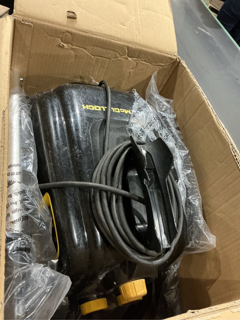 Condition photo showing As Is for mcculloch mc1385 deluxe canister steam cleaner, 2-hour runtime, chemical-free, 23 accessories: mop head, brushes & more - built for home, tile, carpet, furniture, & personal car detailing