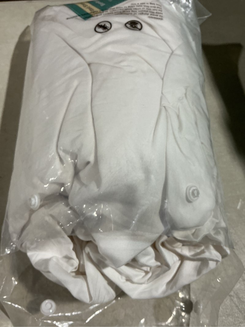 Condition photo showing As Is for Bamboo Viscose Cooling Fitted Sheet King Size Only, 400 Thread Count, 16" Deep Pocket Cooling Bottom Sheets for Hot Sleeper, Silky Soft Breathable (King, White White King