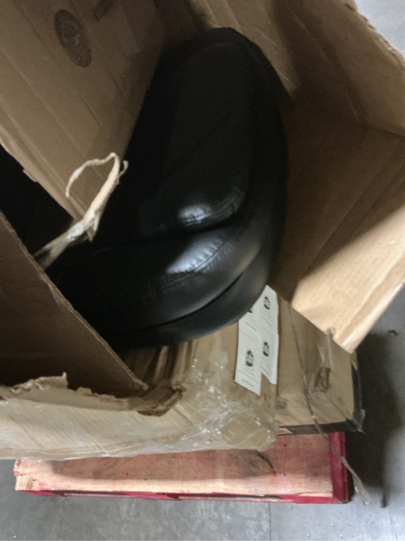 Condition photo showing As Is for Executive Office Chair-Ergonomic Computer Desk Chair, High Back Leather Chair with Padded Flip-up Arms, Swivel Home Office Chair Upgraded Caster-Black