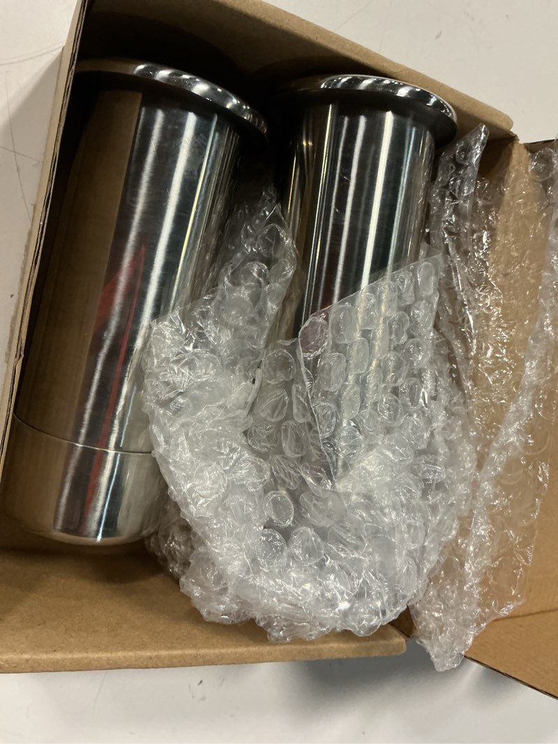 Condition photo showing Good Condition for 2 pcs 2" canister hair dryer holder hot curling iron appliance tube stainless steel hair curling hot dryer holder salon station organizer tube and comb accessories for salon bathroom