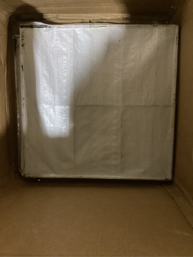 Condition photo showing As Is for Cast Iron Drain Grate, 18x18 Outdoor Drain Cover, B Class Sewer Grate, Durable Heavy Duty Channel Grate, Black Square Drainage Grate for Driveway, Concrete, Yard, Garage 18X18-B