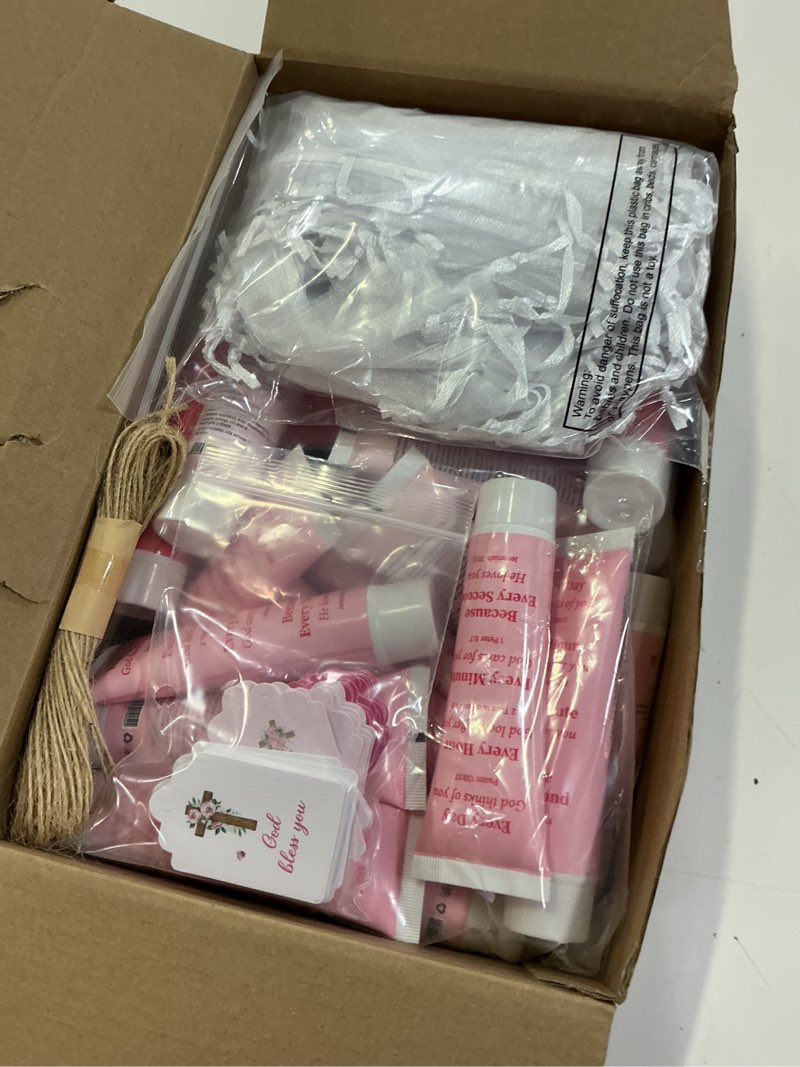 Condition photo showing New/Like New for linyuthia 48 pcs mother's day church gift pink christian gifts hand cream bulk for women bible verse