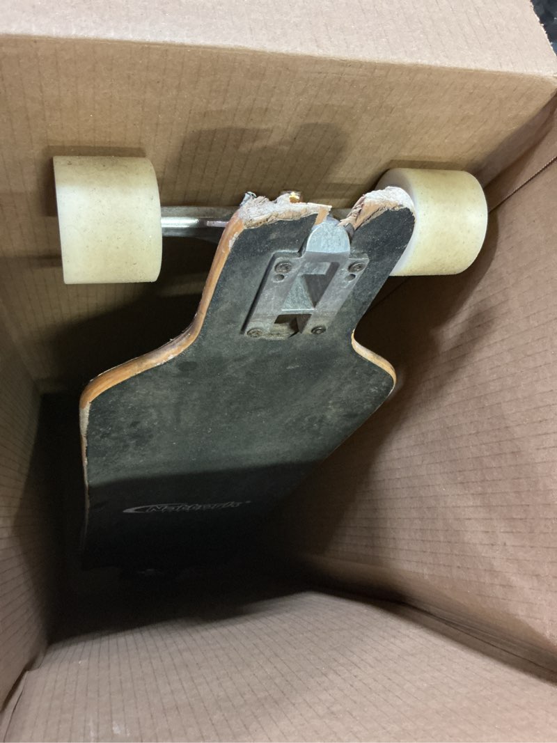 Condition photo showing As Is for nattork 42 inch cruiser longboard skateboard complete 8 ply canadian hard maple for commuting, carvi