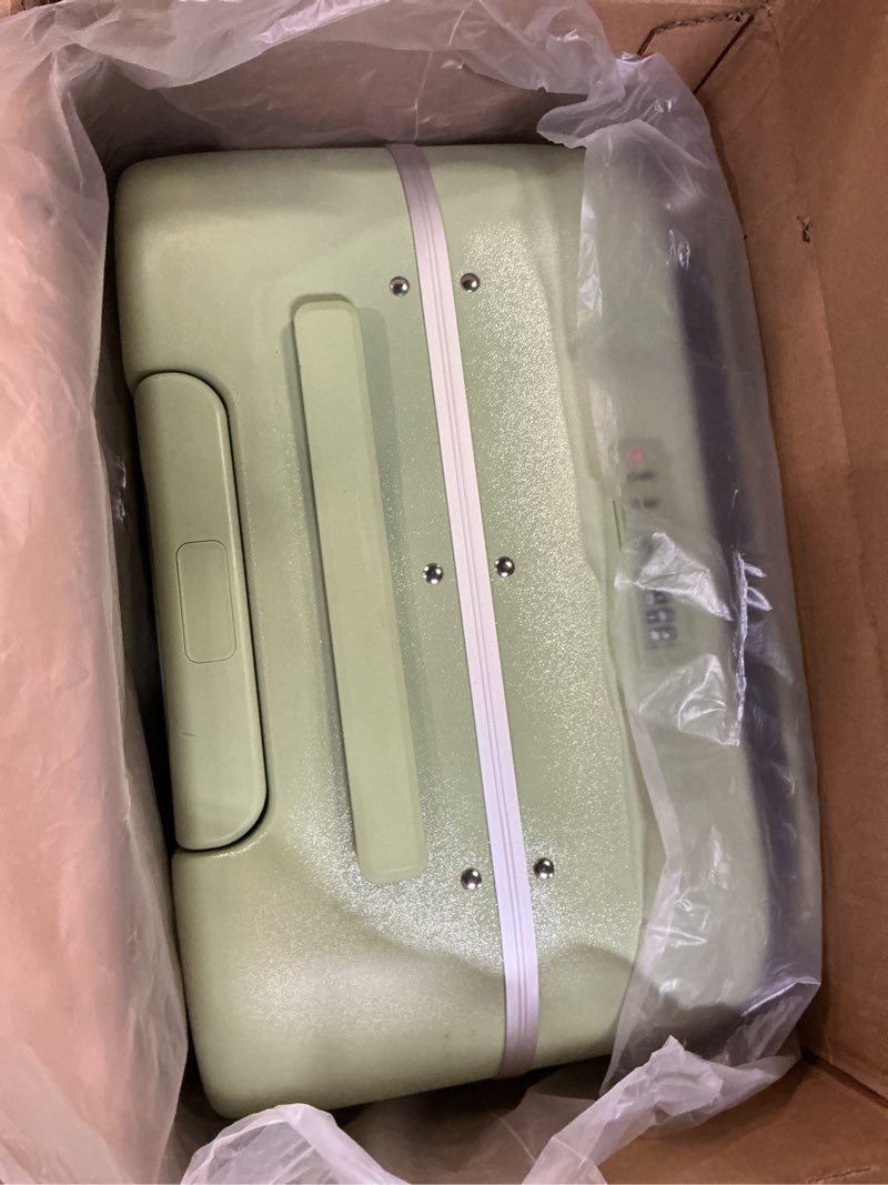 Condition photo showing Good Condition for mixi luggage suitcase with spinner wheels, 24'' checked travel luggage aluminum frame pc hardside with tsa lock & cover - avocado green avocado green 24-inch