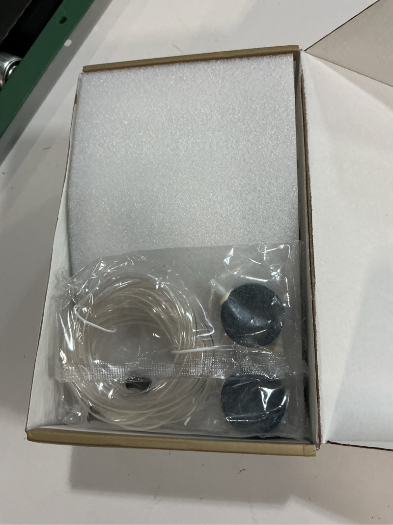 Condition photo showing Good Condition for aquasmith 1.5w ultra quiet aquarium air pump, aquarium aerator adjustable airflow, single hole suitable for 40 to 70 gph fish tank 1.5w double hole? applies to 40-70 gallon ?