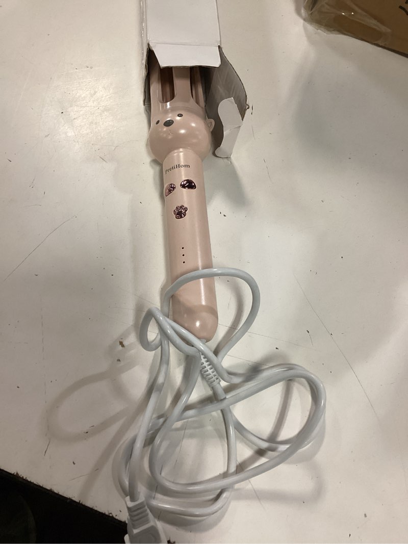 Condition photo showing Good Condition for cute bear automatic hair curler, 32mm auto-rotating ceramic curling iron with 4 temperature settings, anti-tangle & anti-scald design