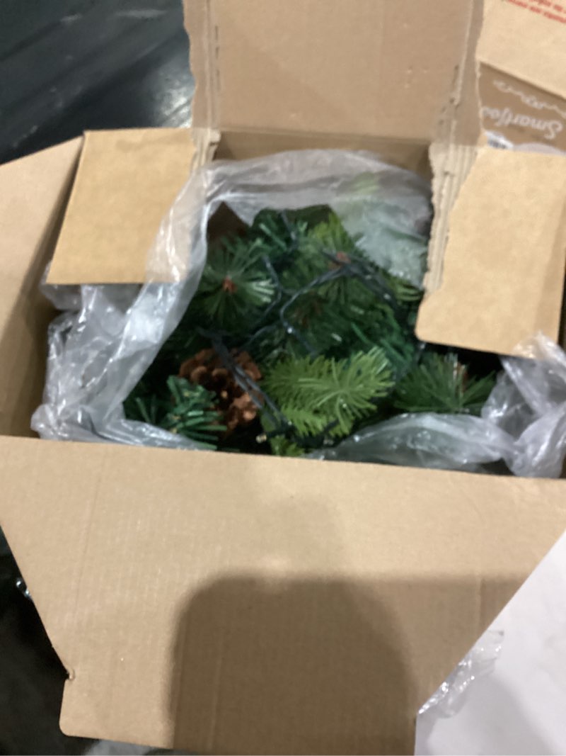 Condition photo showing item condition for liliful 1 set lighted artificial christmas urn filler 18 inch, battery operated pre lit artificial christmas tree outdoor light up planter filler lighted xmas trees with led lights timer (novel) 1 novel