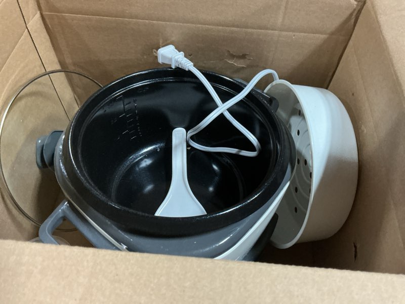 Condition photo showing Good Condition for BLACK+DECKER 16-Cup Rice Cooker, RC516, 8-Cup Uncooked Rice, Steaming Basket, Removable Non-Stick Bowl, One Touch