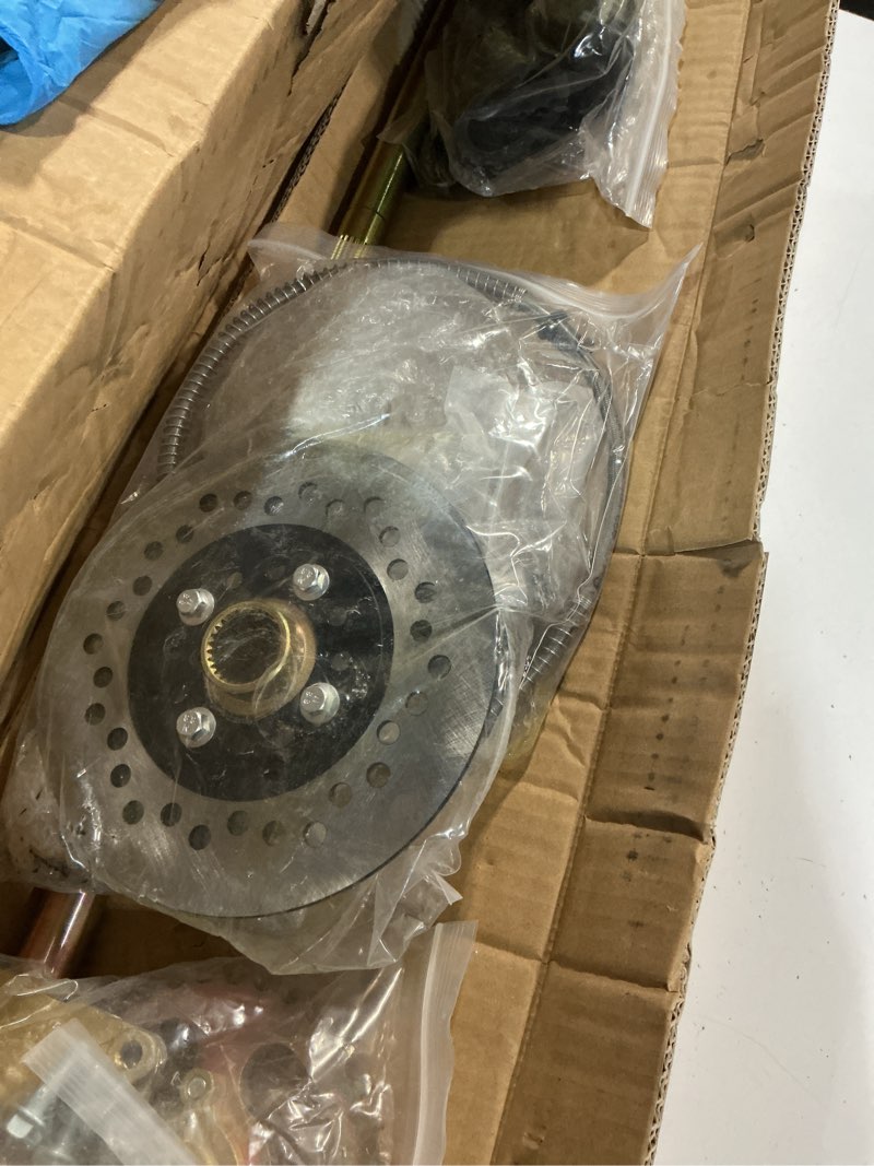 Condition photo showing Good Condition for 32 in/815mm go kart rear axle assembly kit with shaft & hub & chain & brake master cylinder replacement for go kart atv
