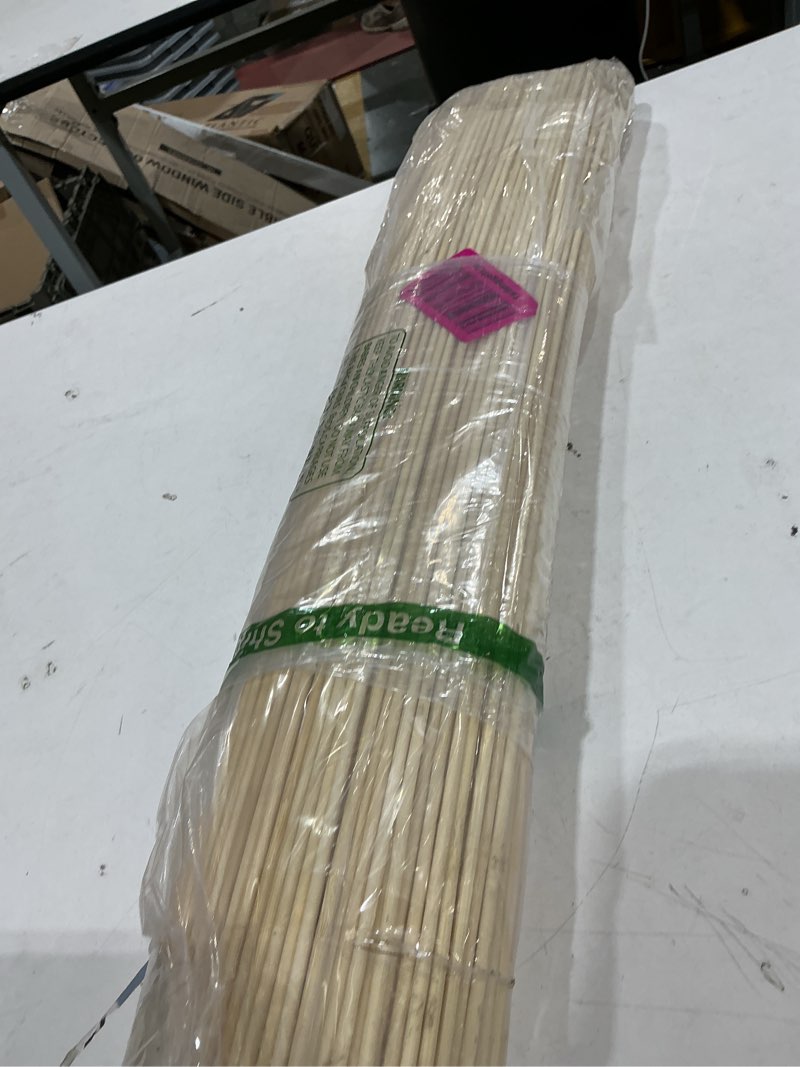 Condition photo showing As Is for 300 pcs smores sticks for open fire pits, 30" marshmallow roasting sticks | natural bamboo s'mores skewers, heavy duty 5mm thick wooden smore's stick for roaster barbecue hot dog camping kebab sausage