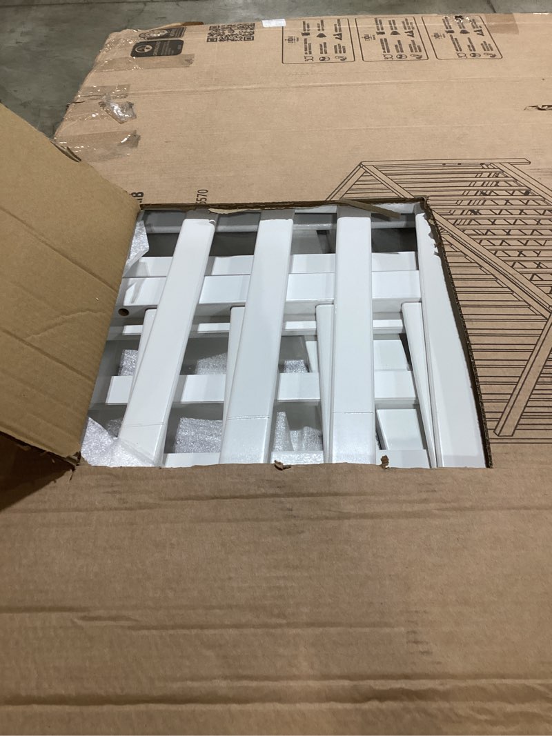 Condition photo showing Good Condition for dream on me odelle 5-in-1 convertible full-size baby crib in white, greenguard gold & jpma converts to toddler, day & full-size bed, sustainable pinewood, 3 mattress heights