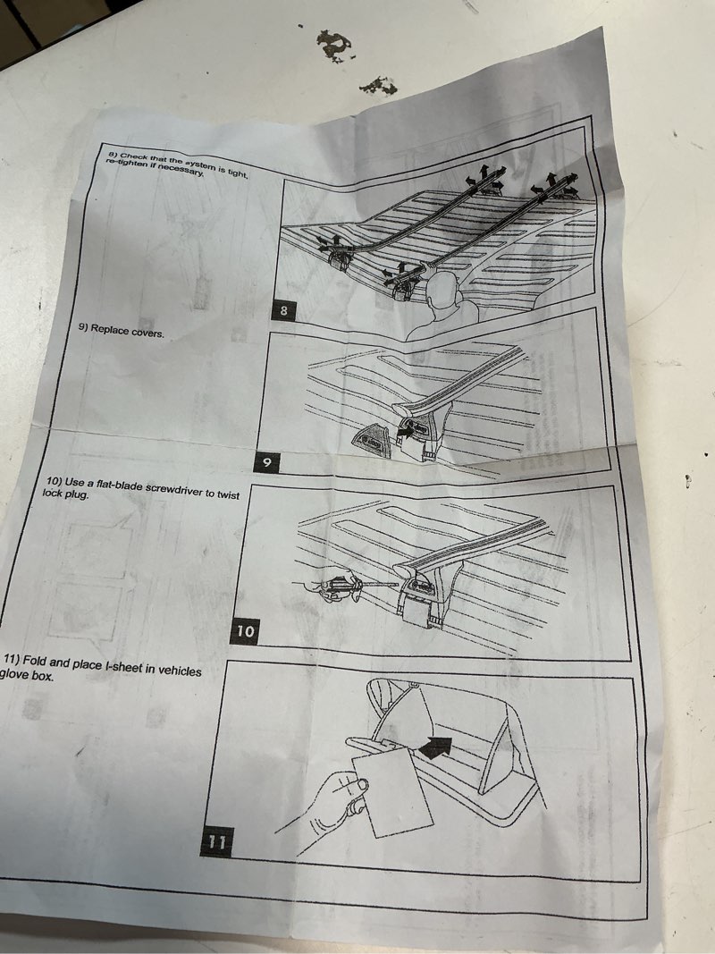 Condition photo showing Good Condition for Roof Rack Cross Bars for Jeep Wrangler JK JL Gladiator JT 2007-2026, 2 & 4 Door Accessories, 220lbs Aluminum Roof Rack Crossbars Storage, for Bicycle, Kayak, Cargo Box, Cargo Carrier, Skiboard