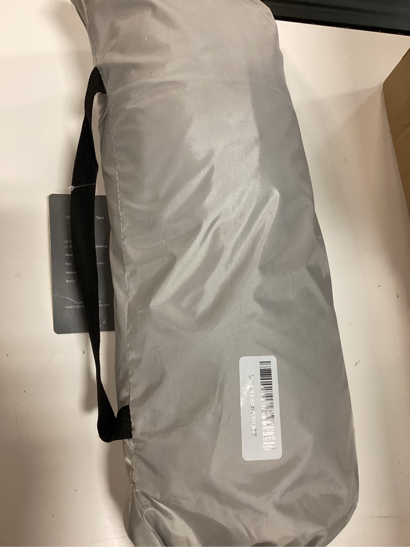 Condition photo showing Good Condition for whitefang beach tent anti-uv portable sun shade shelter for 3/4/6/8 person, extendable floor with 3 ventilating mesh windows plus carrying bag, stakes and guy lines baby's breath 3 person