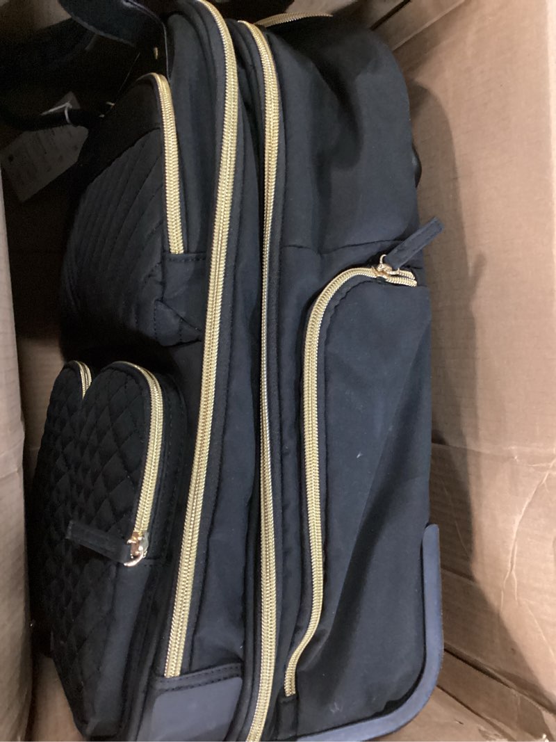 Condition photo showing New/Like New for Underseat Carry On Luggage with Wheels, Airline Approved Personal Item Bag, 17-Inch Multi-functional Rolling Bag, Lightweight Overnight Suitcase for Women, Bussiness, Travel, Black