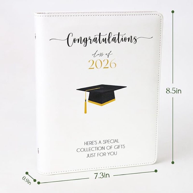 2026 Graduation Gifts - Graduation Photo Album with 24 Pages - High School Graduation Gift Card Book - First Year of College Survival Kit from Parents for Her Him Women Men Girls Boys Teens Students