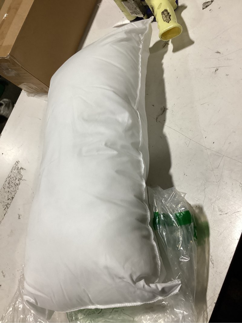 Condition photo showing Good Condition for pillowflex synthetic down pillow insert - 12x24 down alternative pillow, ultra soft, large rectangle, lumbar, travel, neck, sleeping pillow - 1 decorative pillow form 12 inch by 24 inch
