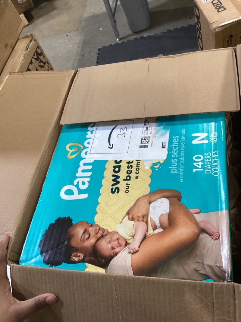 Condition photo showing Good Condition for pampers swaddlers diapers, size 0 (up to 10 lbs), 140 count, absorbent, keeps baby dry and comfortable, skin safe disposable baby diaper (packaging may vary) newborn 140