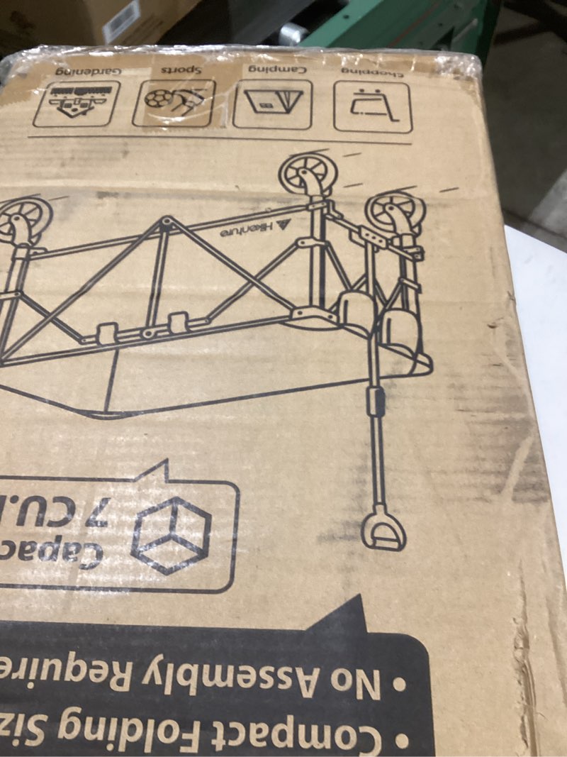 Condition photo showing New/Like New for Hikenture Collapsible Wagon - 330LBS Capacity, Extra Large Foldable Wagon with All-Terrain Wheels, Utility Beach Cart for Outdoor Garden Black