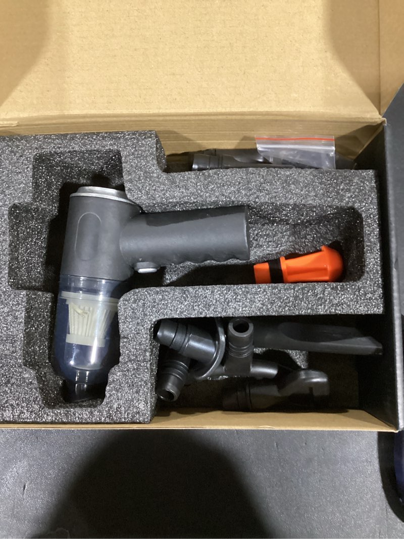 Condition photo showing As Is for toloco massage gun deep tissue, percussion massage gun with 10 replacement heads, super quiet portable electric massager for athletes, relax, black