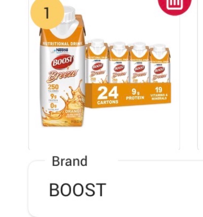 BOOST Breeze Clear Nutritional Drink  9g Protein  250 Nutrient-Rich Calories  Orange  8 fl oz (Pack of 24)( BB:24/Nov 2025)