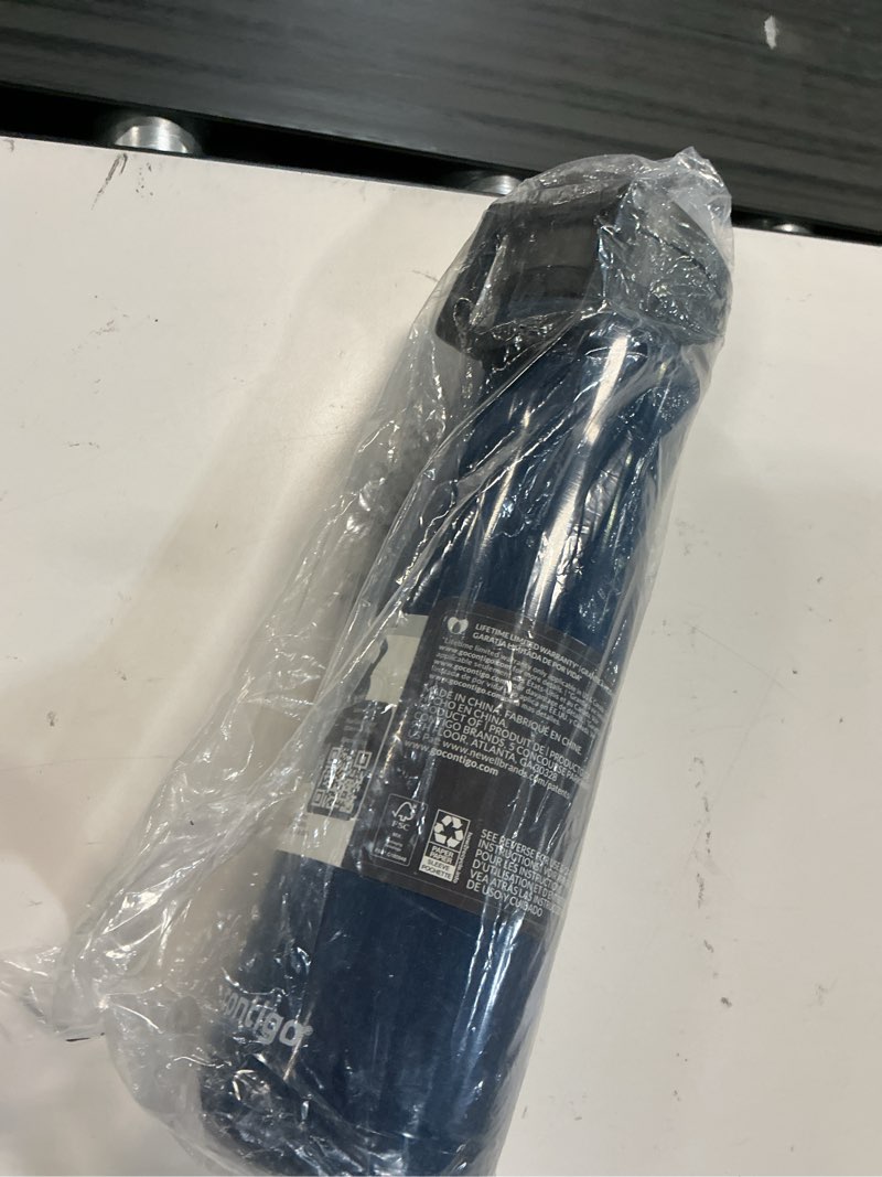 Condition photo showing Good Condition for contigo cortland chill 2.0 blueberry stainless steel water bottle vacuum-insulated spill-proof lid 24oz ideal for hot or cold drinks interchangeable lid perfect for kids & adults blueberry 24oz (single pack)