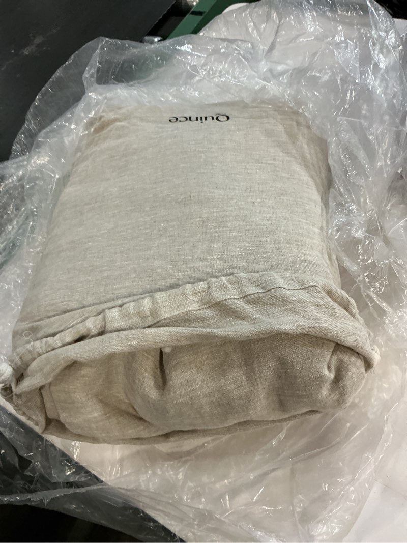 Condition photo showing Good Condition for european linen chambray duvet cover set color natural king 
