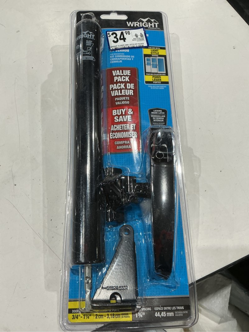 Condition photo showing Good Condition for pneumatic closer and push button latch combo kit, black