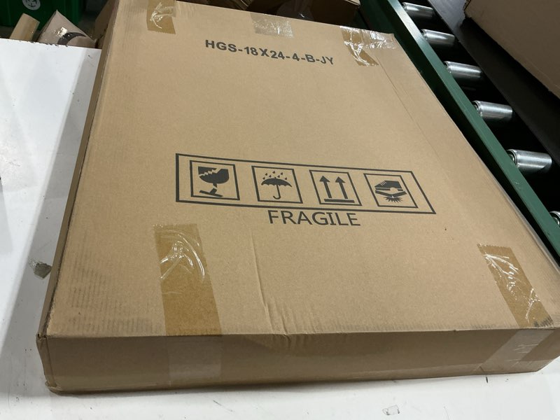 Condition photo showing New/Like New for seseat 18x24 frame, wall gallery poster picture frame, black, pack of 4 black 18x24