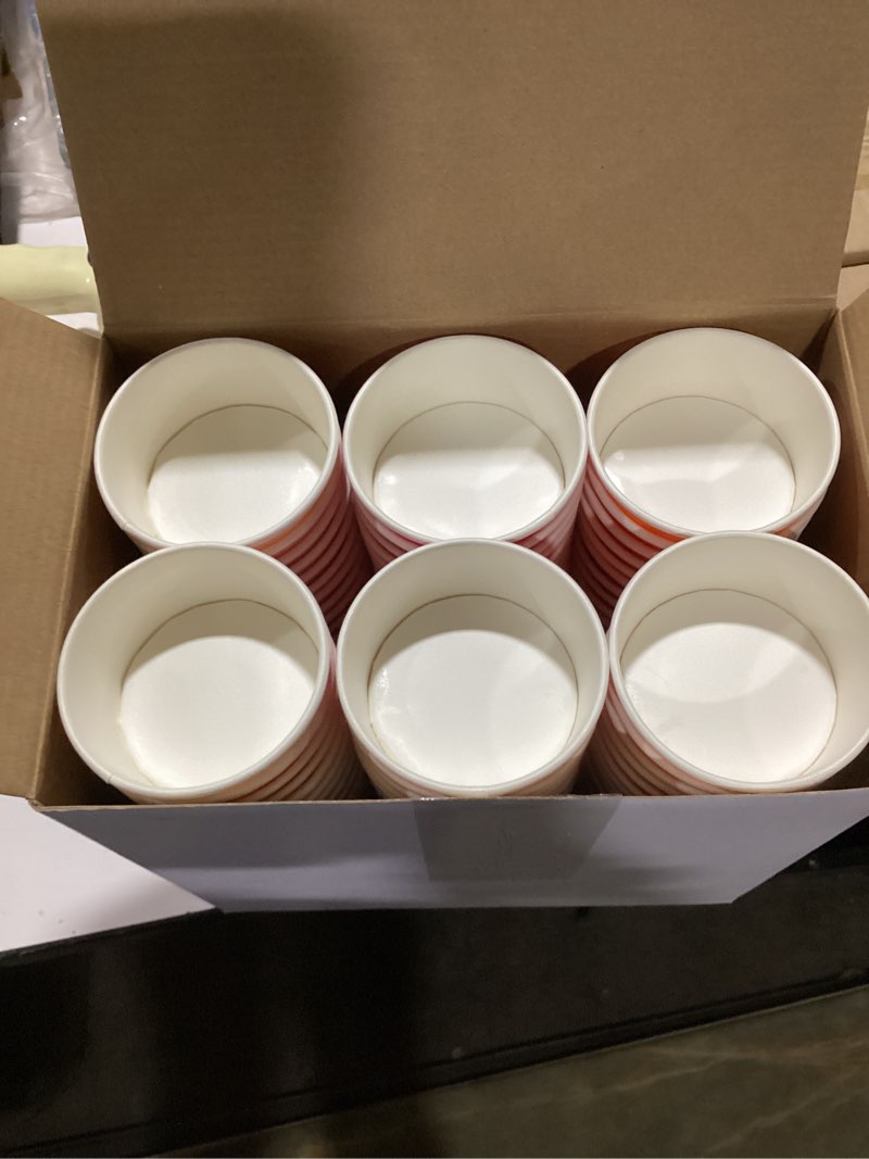 Condition photo showing Good Condition for Mimorou 120 Pcs 3 oz Paper Cups Disposable Ice Cream Cups Mini Paper Snack Bowls Bulk Small Frozen Yogurt Bowls for Kids Snack Mousse Pudding Candy Yogurt Craft Supplies Sunrises Bachelorette Party