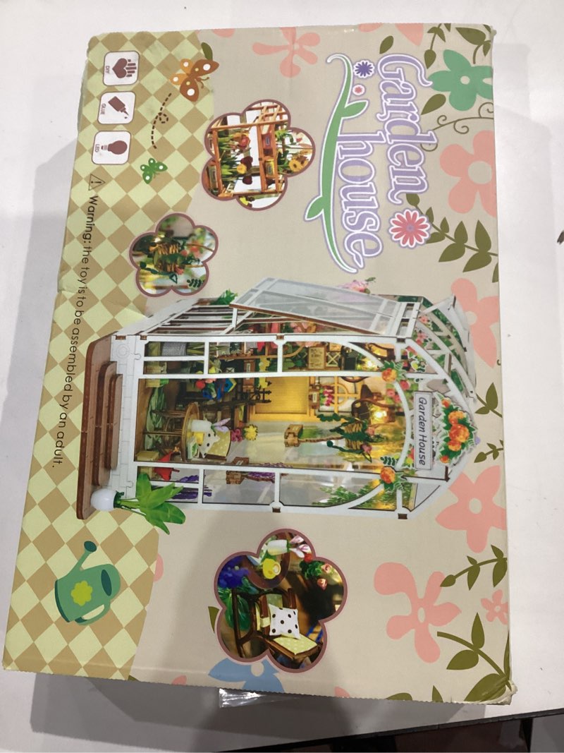 Condition photo showing Good Condition for diy book nook kit - miniature dollhouse booknook kit for adults and teens, 3d wooden puzzle bookend bookshelf decor for christmas day, great gift for family, garden