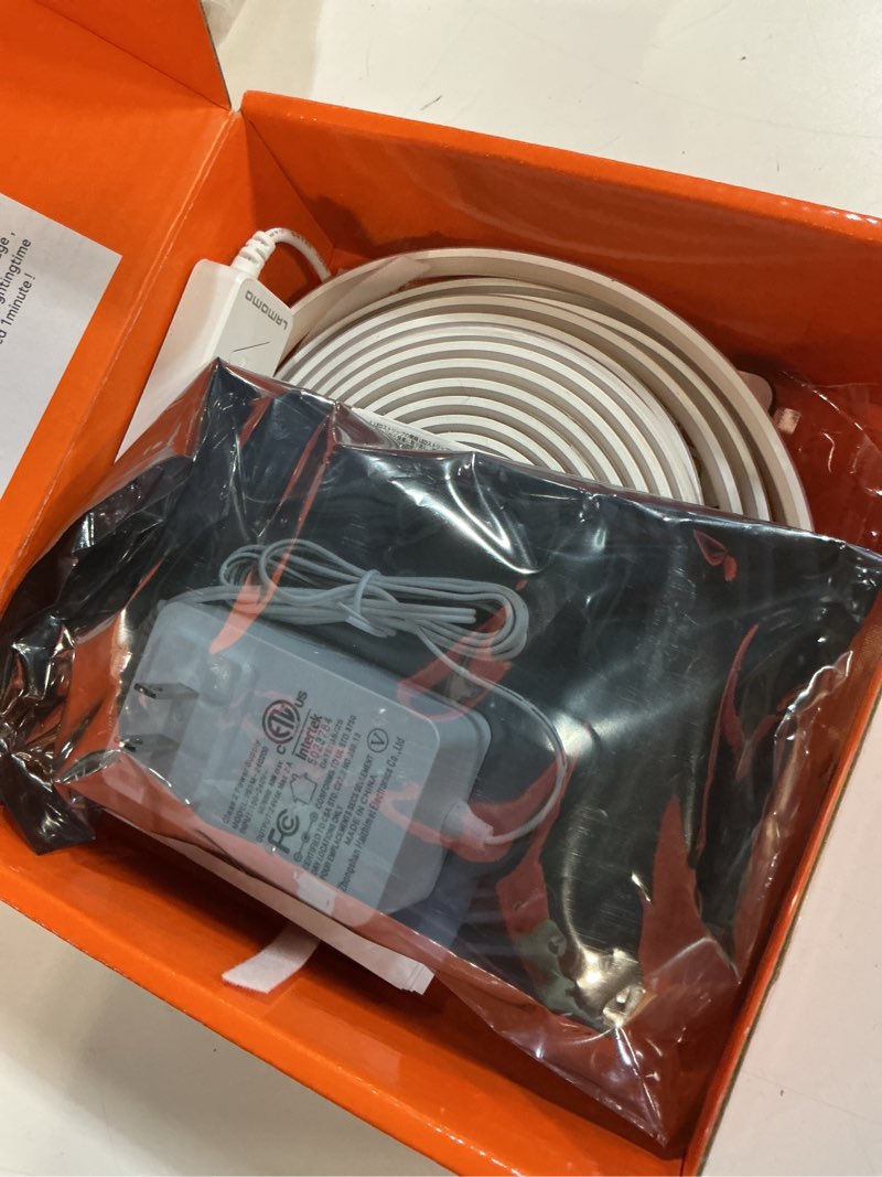 Condition photo showing Good Condition for lamomo cob led strip lights pro, 16.4ft warm white dimmable self-adhesive led rope light with remote, flexible cuttable waterproof 3000k silicone neon tape lights for bedroom, indoor, outdoor,cabinet warm white 16.4ft