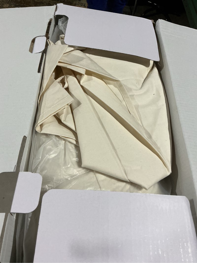 Condition photo showing As Is for LOFE Buckwheat Pillow with Organic Cotton Pillowcase - 20''x26'' sobakawa Pillow with Baffle Box for Support, Adjustable Tartary Buckwheat Hull Pillows, Organic Buckwheat Neck Pillows Off White 20*26 in