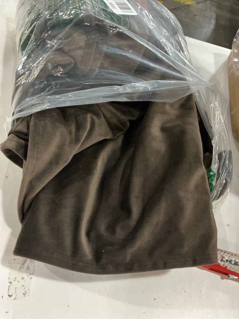 Condition photo showing New/Like New for NICETOWN Brown Velvet Blackout Curtains 96 inches Long, Room Darkening Home Decor Light Blocking Thermal Insulated Rod Pocket Drapes for Theater and Movie Room (Set of 2, 52 x 96) Brown Series - Brown 52"W x 96"L (Pack of 2)