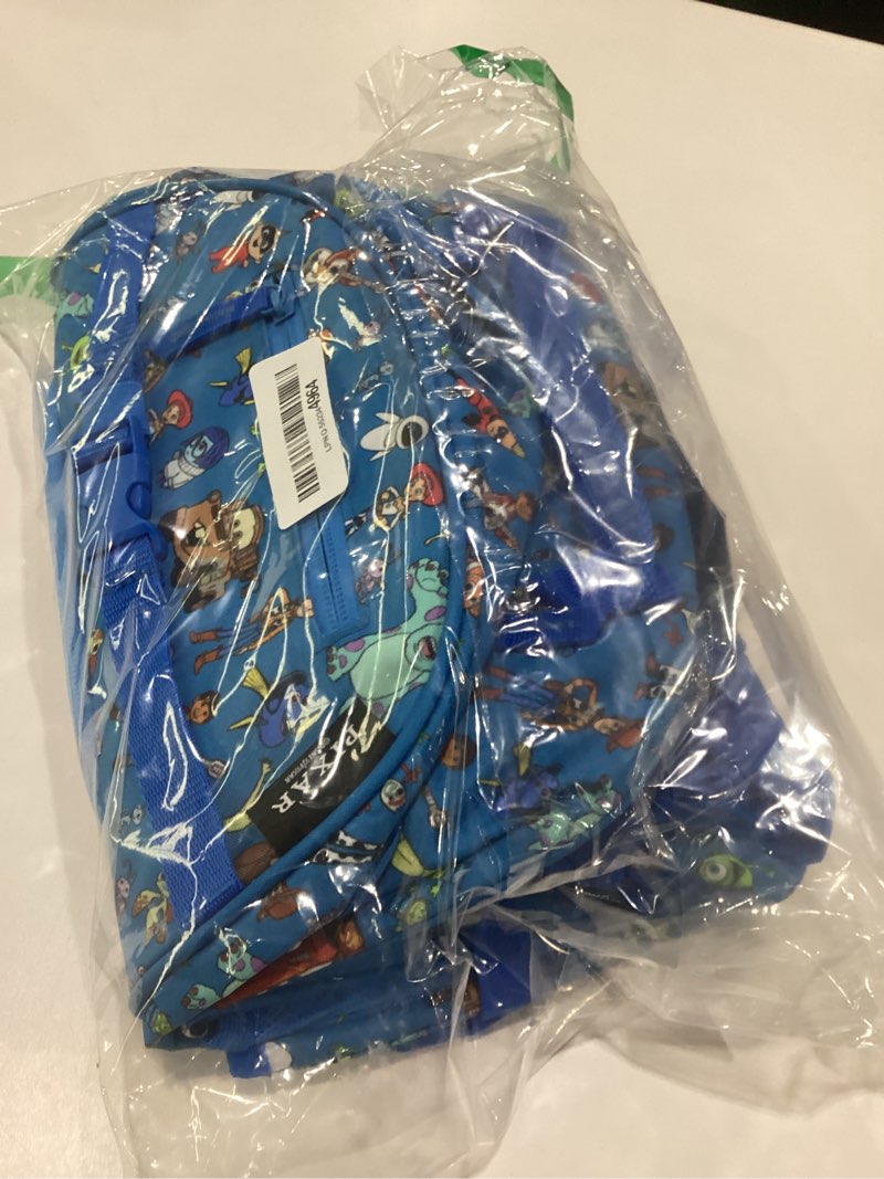 Condition photo showing Good Condition for simple modern medium disney pixar toddler backpack for school girls and boys | kindergarten elementary kids backpack | fletcher collection | kids - 15" tall | pixar mashup on blue disney: pixar mashup on blue kids medium