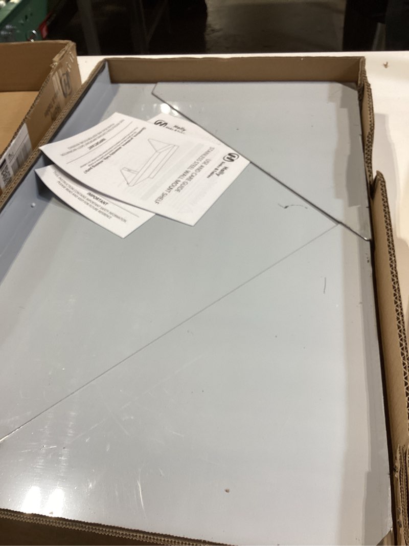 Condition photo showing Good Condition for hally stainless steel shelf 14 x 24 inches 250 lb commercial wall mount floating shelving for restaurant, kitchen, home and hotel without hook 14*24